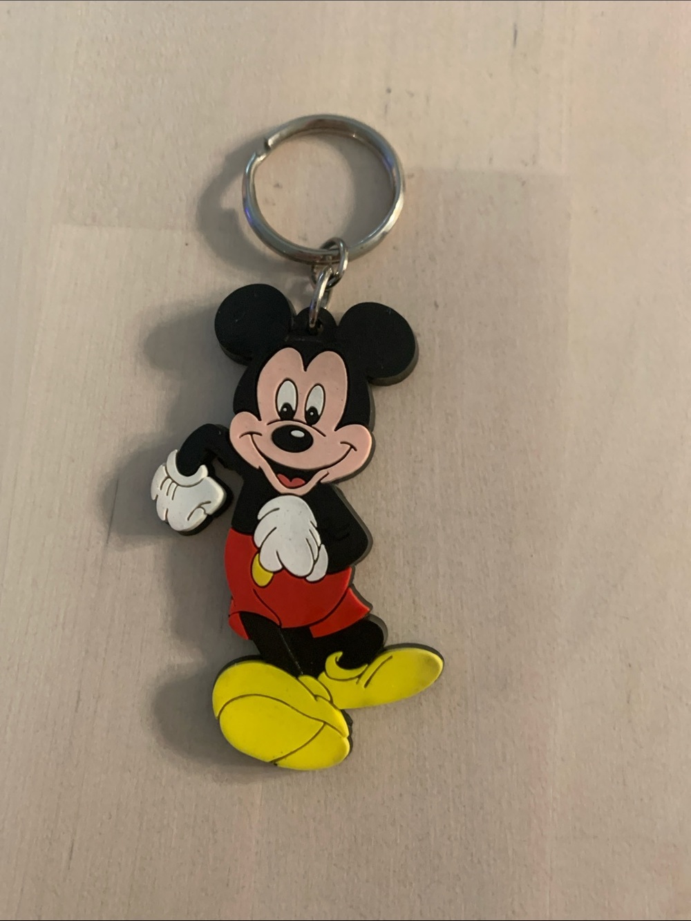 Disney Mickey Mouse Red Black Yellow Keychain